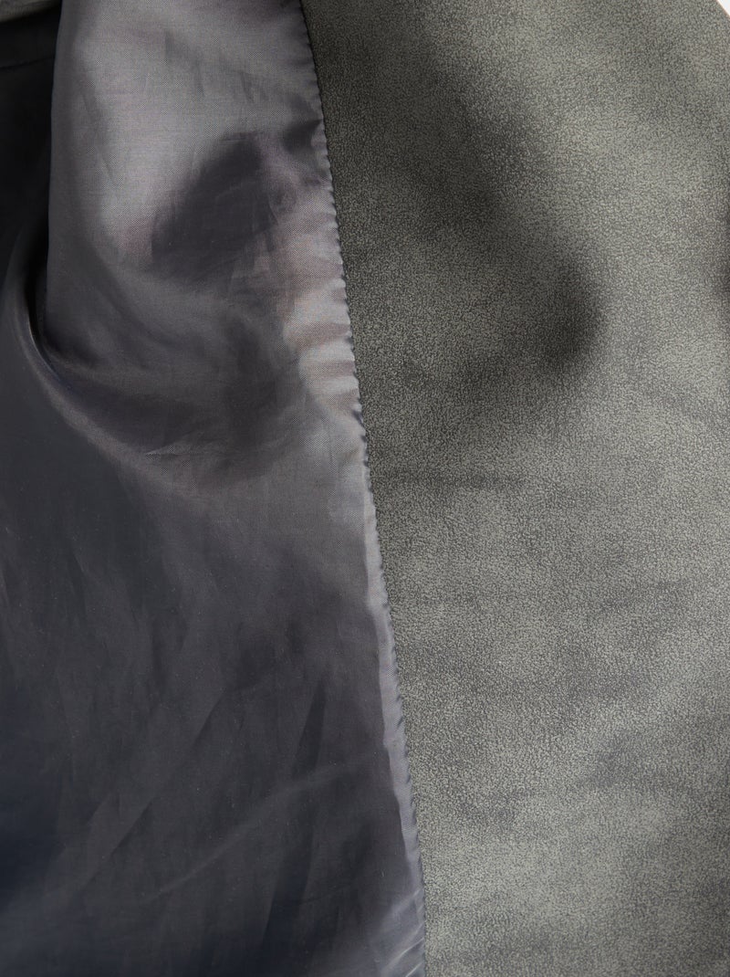 Casaco de ciclista em tecido tipo camurça sintética Preto - Kiabi