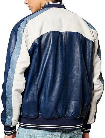 Casaco de Couro Azul para Homem Kaporal Last