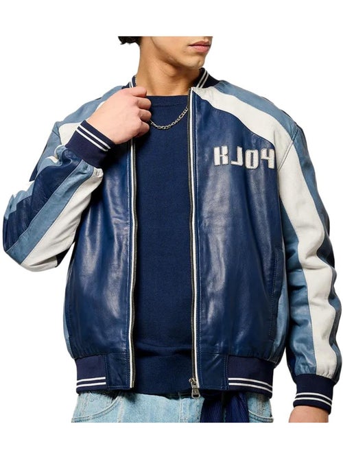 Casaco de Couro Azul para Homem Kaporal Last - Kiabi Casaco de Couro Azul para Homem Kaporal Last - Kiabi
