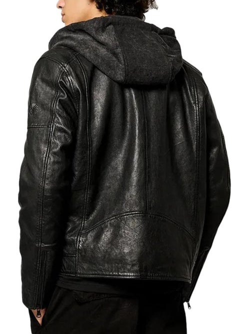 Casaco de Couro Preto Masculino Kaporal Kp Luine - Kiabi Casaco de Couro Preto Masculino Kaporal Kp Luine - Kiabi