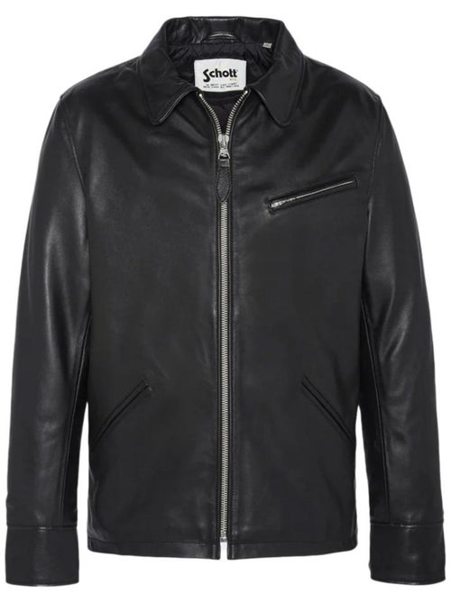 Casaco de Couro Preto Masculino Schott LC9521D - Kiabi Casaco de Couro Preto Masculino Schott LC9521D - Kiabi