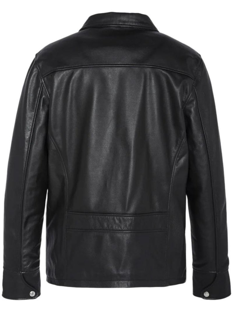 Casaco de Couro Preto Masculino Schott LC9521D Preto - Kiabi
