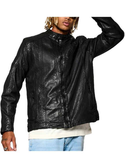 Casaco de Couro Preto para Homem Kaporal BEN - Kiabi Casaco de Couro Preto para Homem Kaporal BEN - Kiabi