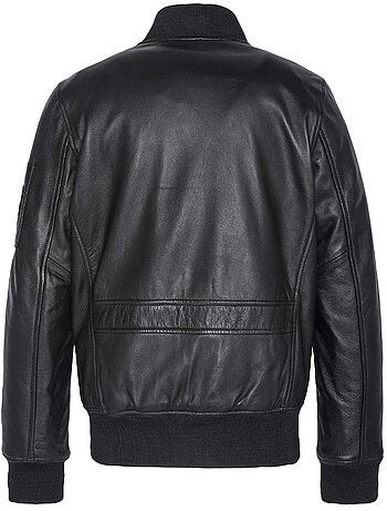 Casaco de Couro Preto para Homem Schott LCBOMB