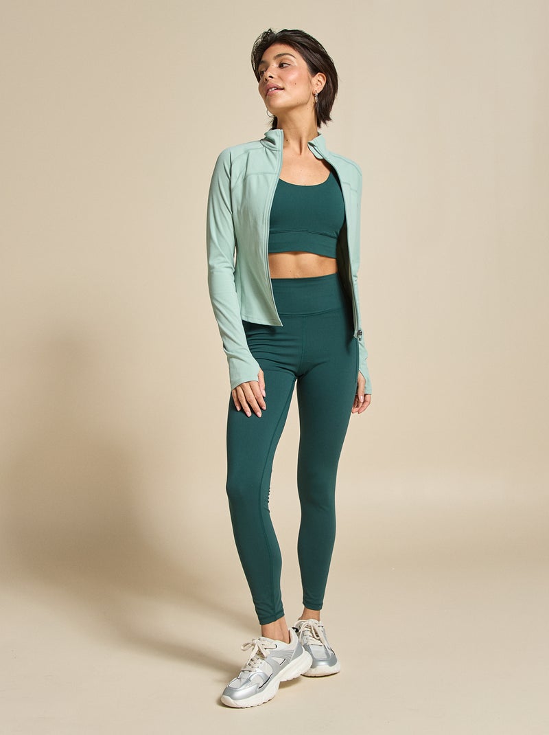 Casaco de desporto com fecho - (ekstract) Verde - Kiabi