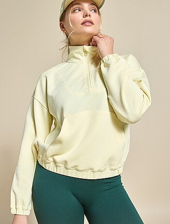 Casaco de desporto gola alta com fecho - (ekstract)