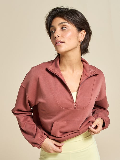 Casaco de desporto gola alta com fecho - (ekstract) - Kiabi