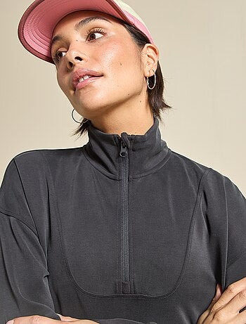 Casaco de desporto gola alta com fecho - (ekstract)