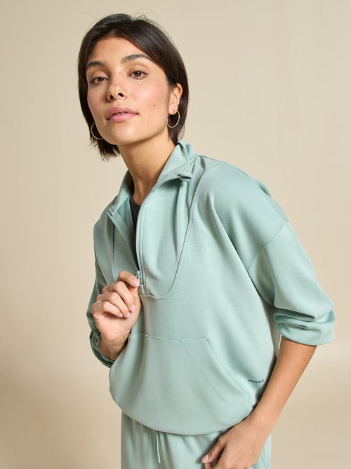 Casaco de desporto gola alta com fecho - (ekstract) - Kiabi