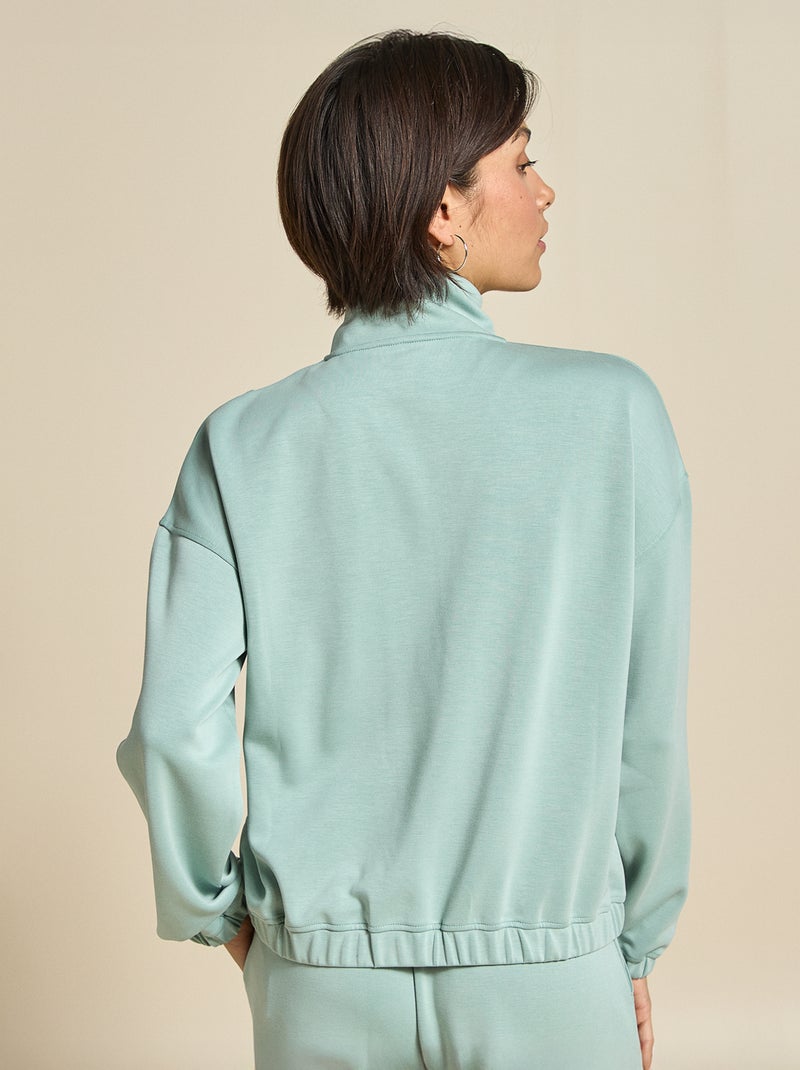 Casaco de desporto gola alta com fecho - (ekstract) Verde - Kiabi