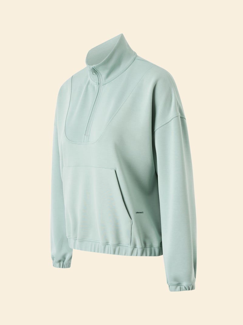 Casaco de desporto gola alta com fecho - (ekstract) Verde - Kiabi