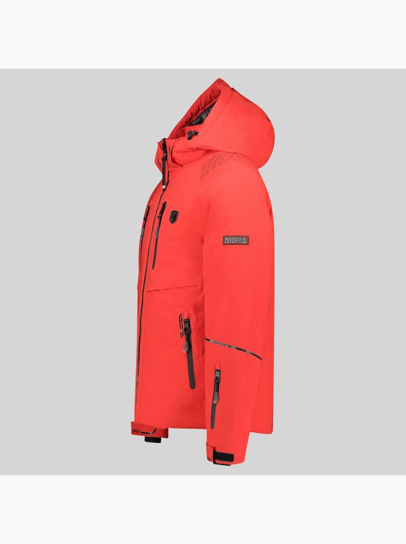 Casaco de esqui com capuz waouh – geographical norway Vermelho - Kiabi