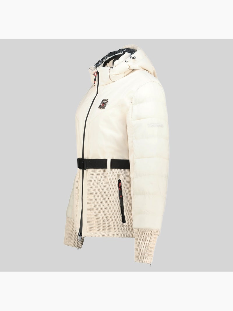 Casaco de esqui com capuz wolita – geographical norway Branco sujo - Kiabi