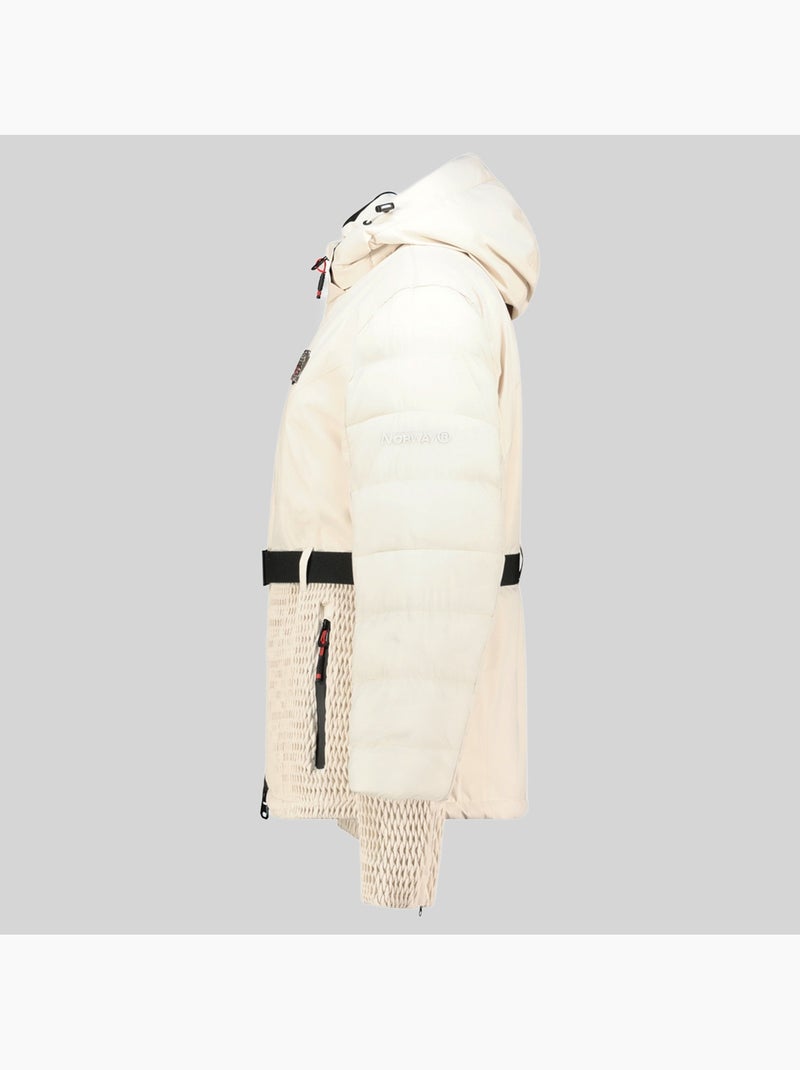 Casaco de esqui com capuz wolita – geographical norway Branco sujo - Kiabi