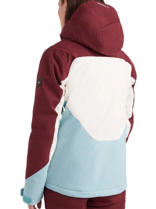 Casaco de Esqui Feminino O'Neill Diamond Azul/Branco/Vermelho - Kiabi Casaco de Esqui Feminino O'Neill Diamond Azul/Branco/Vermelho - Kiabi
