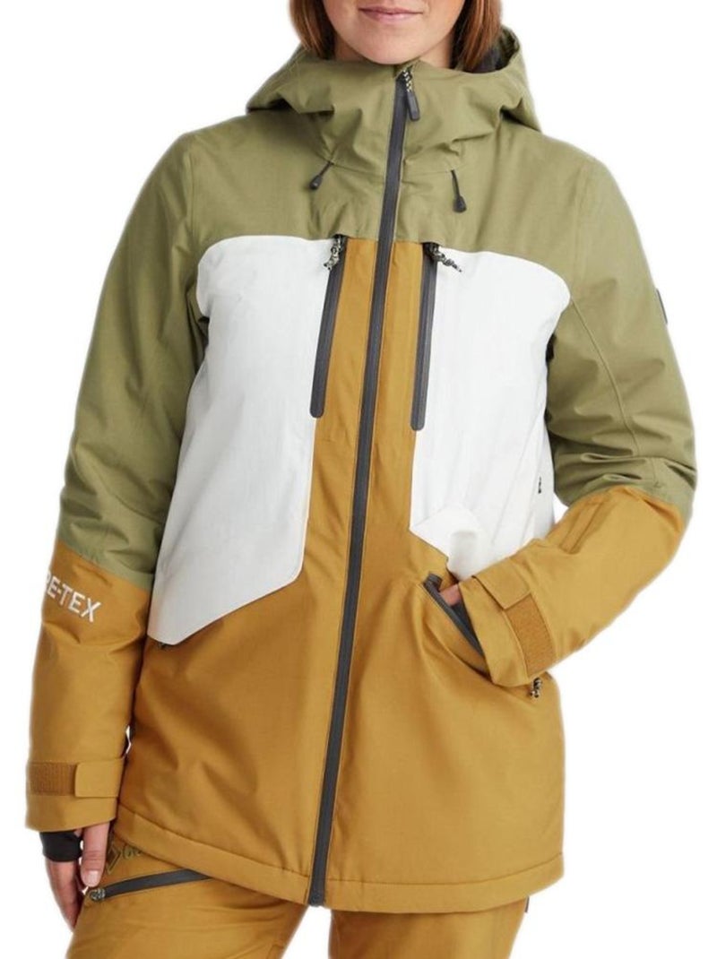 Casaco de Esqui Feminino O'Neill Gtx Verde/Mostarda Verde - Kiabi