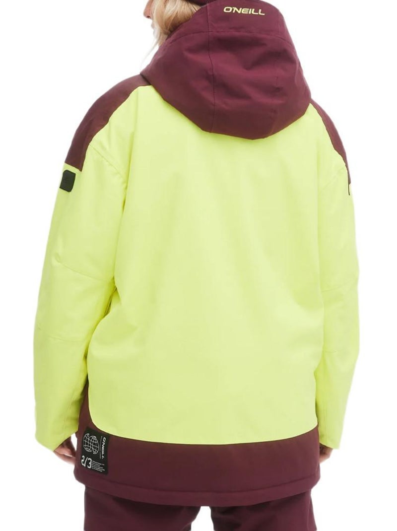 Casaco de Esqui Feminino O'Neill Tanzanite Amarelo/Bordô Amarelo - Kiabi