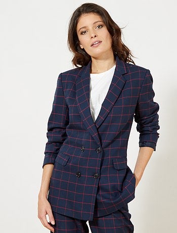 Casaco de fato aos quadrados - Kiabi