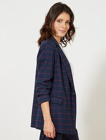 Casaco de fato aos quadrados - Kiabi