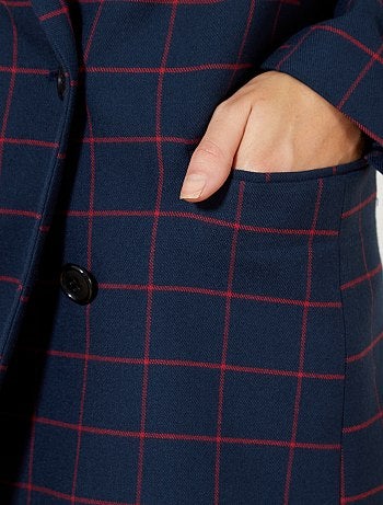 Casaco de fato aos quadrados - Kiabi