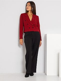 Casaco de fato com estampado pied-de-poule - Kiabi