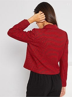 Casaco de fato com estampado pied-de-poule - Kiabi