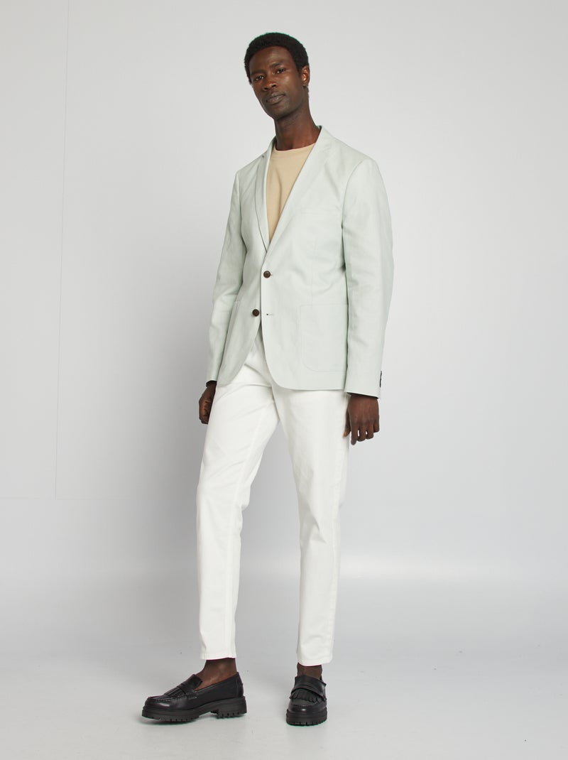 Casaco de fato de corte justo/slim fit CINZA - Kiabi