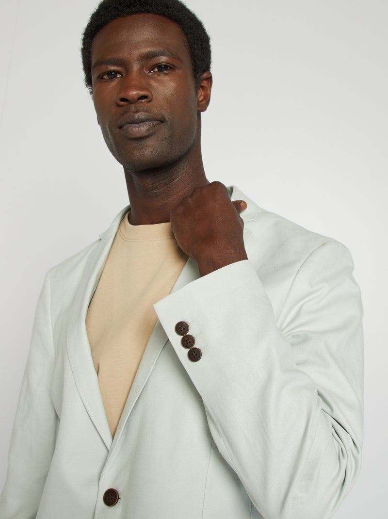 Casaco de fato de corte justo/slim fit CINZA - Kiabi