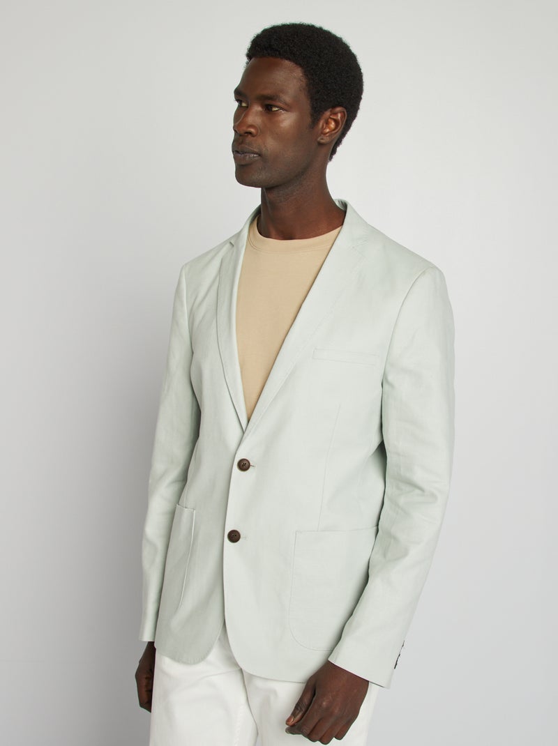 Casaco de fato de corte justo/slim fit CINZA - Kiabi