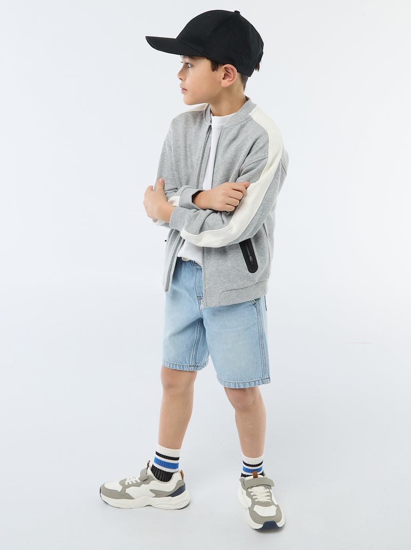 Casaco de fato de treino bicolor Cinza - Kiabi