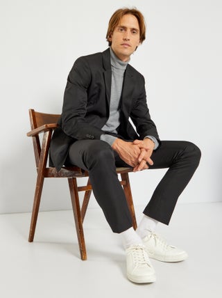 Casaco de fato regular em twill