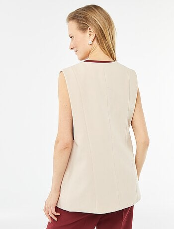 Casaco de fato sem mangas