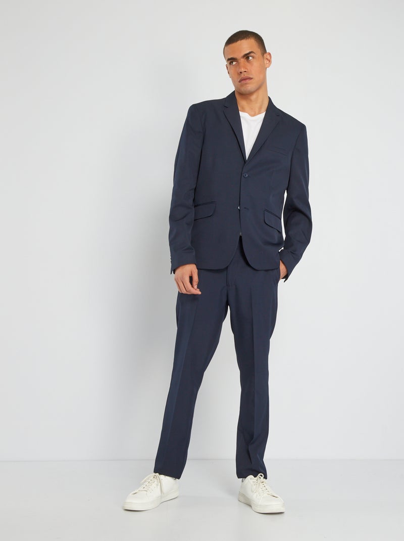 Casaco de fato slim fit Azul Marinho - Kiabi