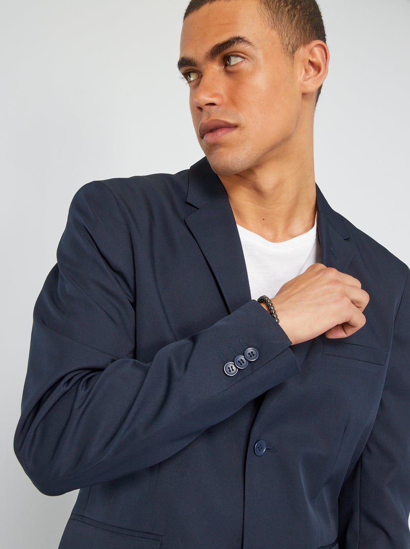 Casaco de fato slim fit Azul Marinho - Kiabi