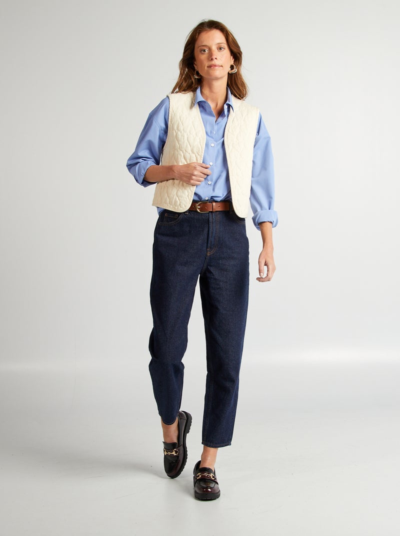 Casaco de ganga acolchoado em coração BRANCO - Kiabi