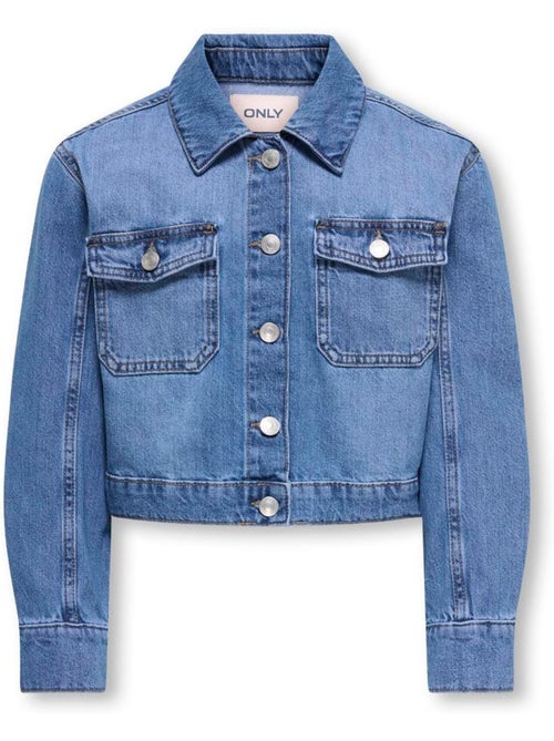 Casaco de Ganga Azul para Menina Kids ONLY Koglumi - Kiabi