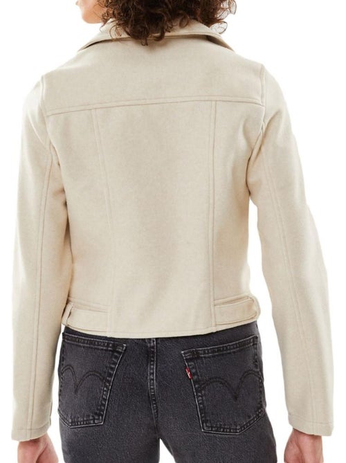 Casaco de Ganga Bege Estilo Biker para Mulher Vero Moda - Kiabi Casaco de Ganga Bege Estilo Biker para Mulher Vero Moda - Kiabi