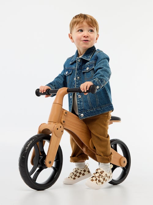 Casaco de ganga com abertura de botões de pressão - Kiabi