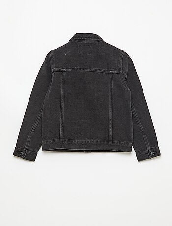 Casaco de ganga com abertura de botões