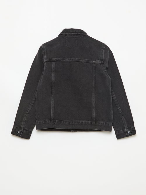 Casaco de ganga com abertura de botões - Kiabi