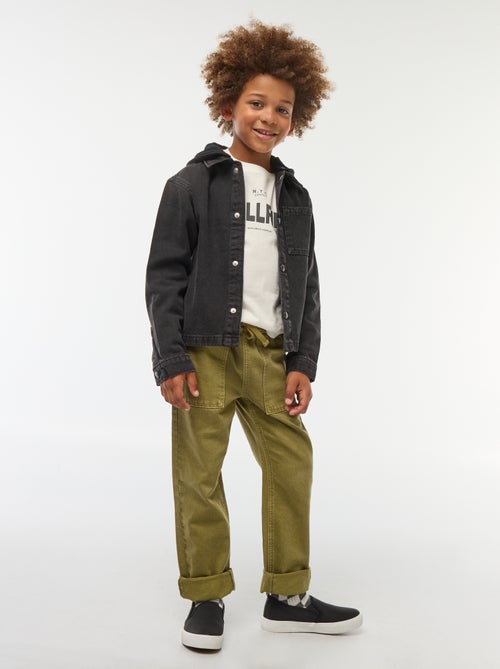 Casaco de ganga com capuz - Kiabi