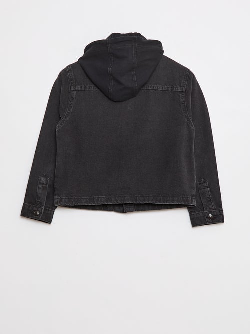 Casaco de ganga com capuz - Kiabi