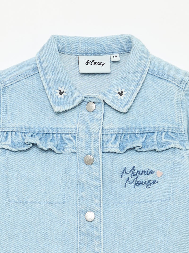 Casaco de ganga com estampado 'Minnie' Azul - Kiabi