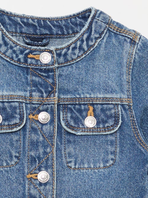 Casaco de ganga com gola redonda - Kiabi