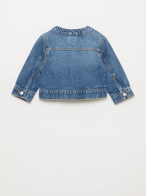 Casaco de ganga com gola redonda - Kiabi