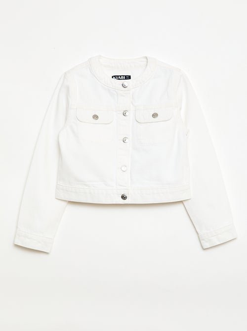 Casaco de ganga com gola redonda - Kiabi