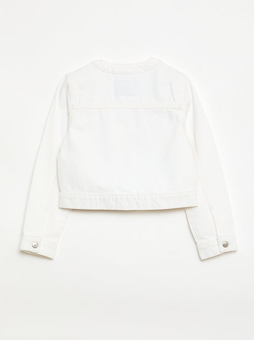 Casaco de ganga com gola redonda - Kiabi