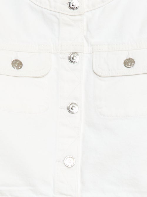 Casaco de ganga com gola redonda - Kiabi