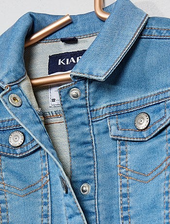 Casaco de ganga com molas de pressão - Kiabi