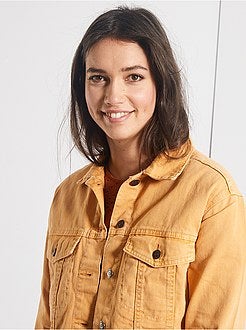 Casaco de ganga cropped - Kiabi